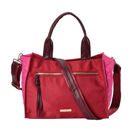 Wasserdichte Umh&auml;ngetasche aus Hochwertiges Nylon, gepolstert, 120 cm Schulterriemen, 32x24x11 cm, Rot