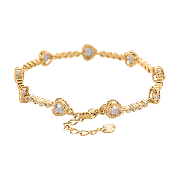 Wei&szlig;er Zirkonia Armband ca. 18.5 cm Nickelfreies Messing Standard image number 3