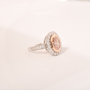 LUXURIANT VS rosa und VS-EF wei&szlig;er Labor Diamant Ring in 585 Wei&szlig;- und Ros&eacute;gold - 2,75 ct.