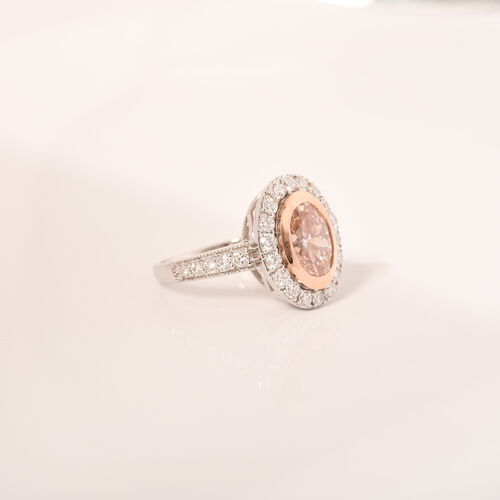 LUXURIANT DIAMOND- VS rosa und VS-EF weißer Labor Diamant Ring in 585 Weiß- und Roségold - 2,75 ct. image number 1