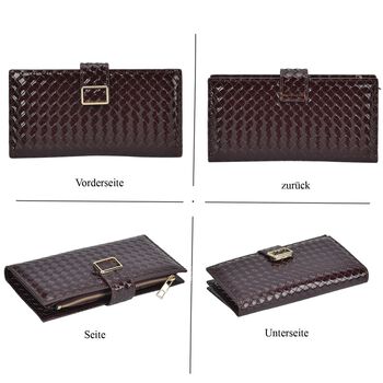 PU-Leder Brieftasche mit RFID-Schutz, dunkelbraun