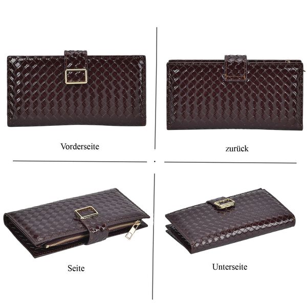 PU-Leder Brieftasche mit RFID-Schutz, dunkelbraun image number 4