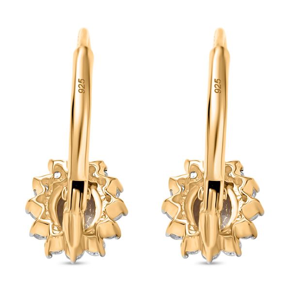 AA natürliche, goldene Tansanit und Zirkon Ohrringe - 1,21 ct. image number 5