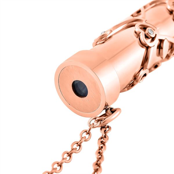 Mehrfarbige Zirkonia-Halskette in Roségoldton, 75+5 cm image number 6