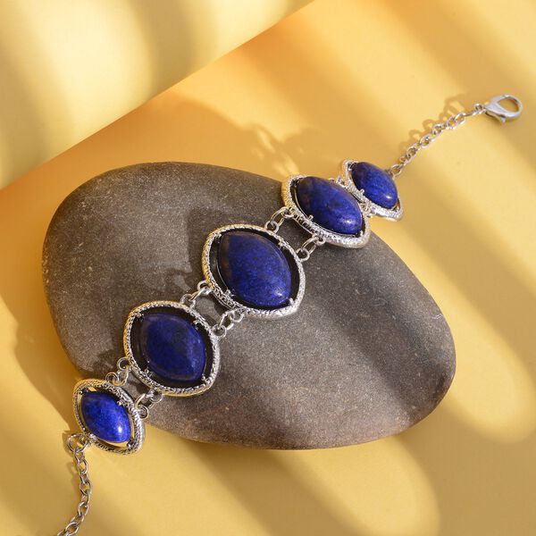 Lapislazuli-Armband, ca. 20 cm, ca. 61,50 ct image number 1