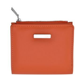 Brieftasche aus Kunstleder mit RFID Schutz, 11.5x9cm, Orange