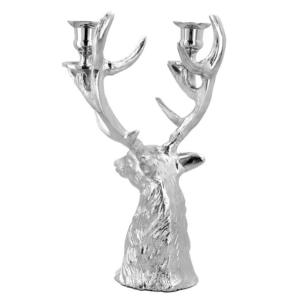 Rentier-Figur mit 2 Kerzenhaltern, Silber image number 5