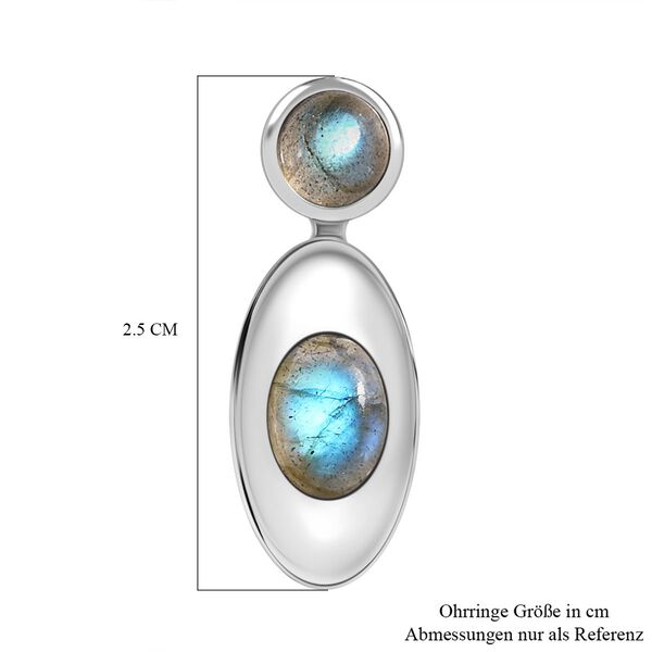 Labradorit Ohrringe  Edelstahl ca. 3.26 ct image number 7