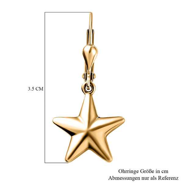 Stern Ohrringe 925 Silber vergoldet image number 6