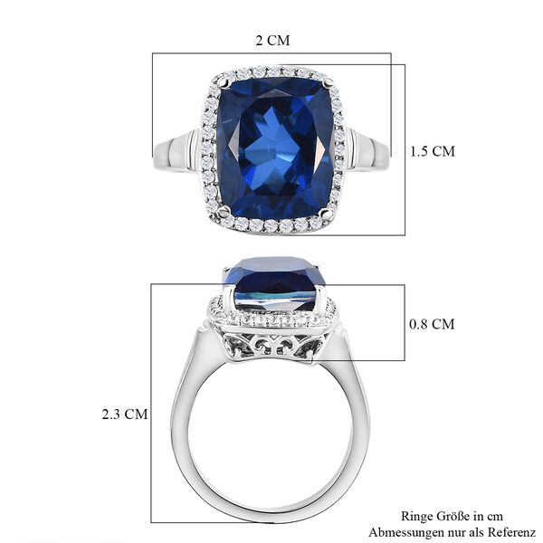 Ceylonfarbener Quarz und Zirkon-Ring, 925 Silber platiniert - 6,64 ct.&nbsp; image number 7