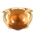 GP Spezial Kollektion - Citrin, Weißer Zirkon Ring, 925 Silber Gelbgold Vermeil (Größe 18.00) ca. 15.37 ct
