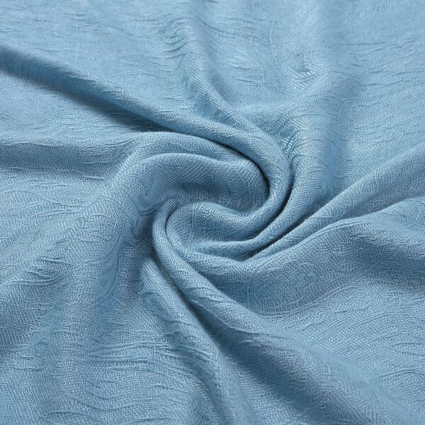 Jacquard-Schal aus Viskose und Geldbörse aus PU-Leder mit RFID-Schutz Hellblau image number 16