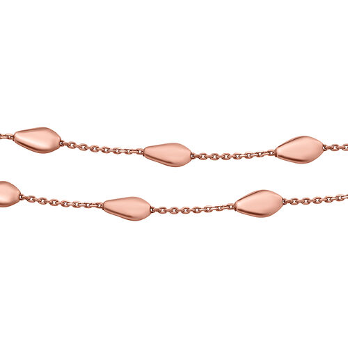Barrel Bead Kette in rosévergoldetem Silber image number 1