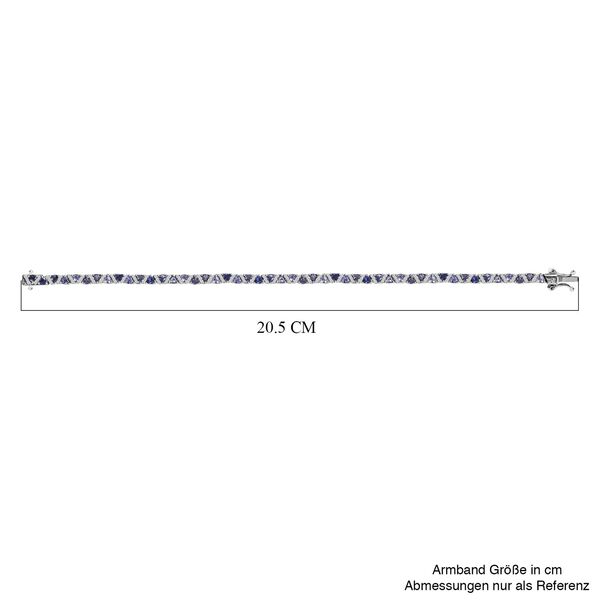 Tansanit und Zirkon 19cm Armband - 5,38 ct. image number 5