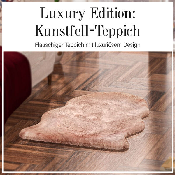 Luxury Edition: Wolkenweicher Kunstfell-Teppich, Altrosa image number 8