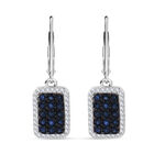 AA Blauer Saphir Ohrringe 925 Silber rhodiniert ca. 2.15 ct