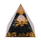 Feng Shui Edelstein Pyramide, Lotusblüte, Schwarzer Obsidian und Rosenquarz image number 0