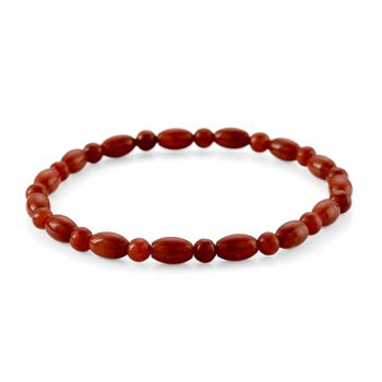 Rote Jade Armband Flexibles (ca. 18-19 cm) ca. 45,00 ct.