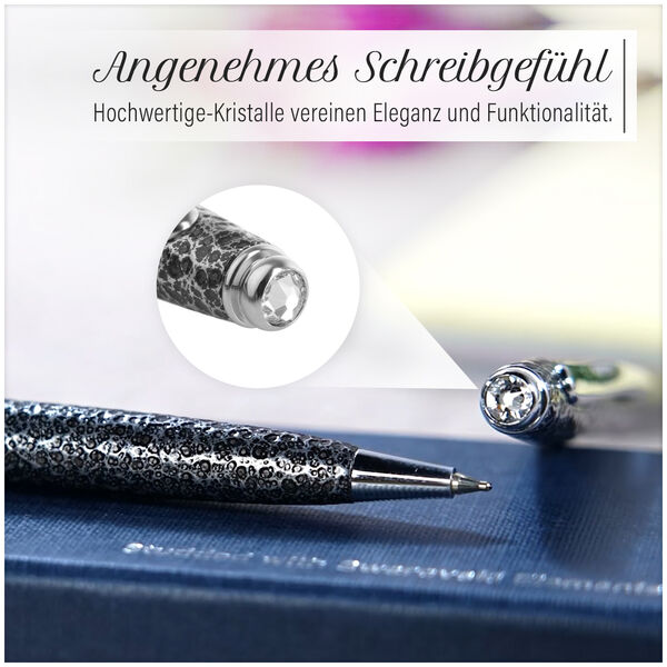 2er Set -  Kugelschreiber mit Kristall, metallic-grau image number 9