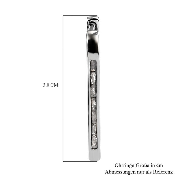 Diamant-Creolen in Silber image number 7