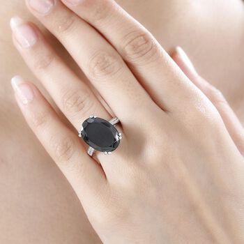 Elite Shungit und Zirkon Ring - 7,44 ct.