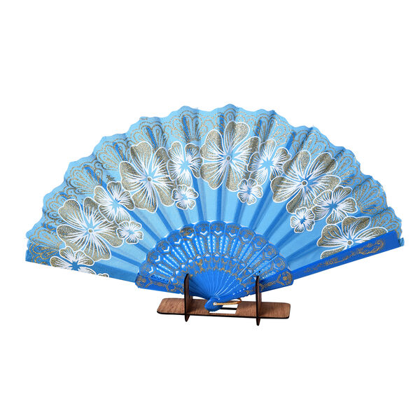 4er - Set Handf&auml;cher im japanischen Stil, t&uuml;rkis, Lila, Rosa, Wei&szlig; image number 3