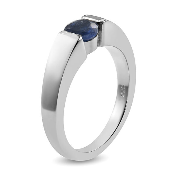 Masoala Saphir-Solitär-Ring, 925 Silber platiniert, 0,80 ct. image number 3