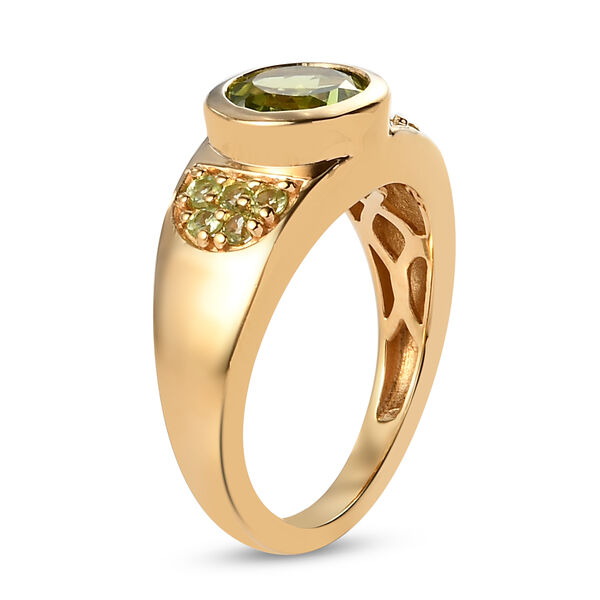 Natürlicher Peridot-Ring, 925 Silber vergoldet  ca. 1,58 ct image number 5