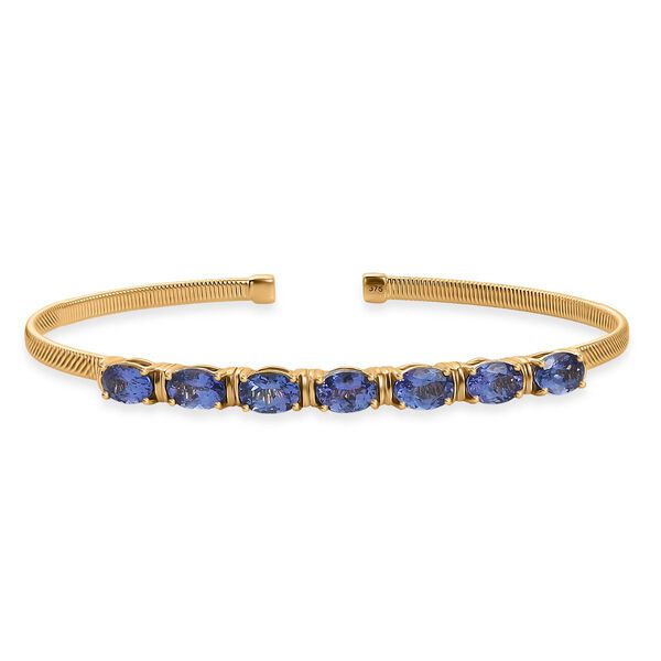 AAA Tansanit Armreif in 375 Gold, 19cm - 4,56 ct. image number 0
