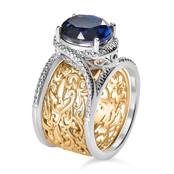 2er-Set- Ceylonfarbene Quarz Triplett Ringe - 3,30 ct. image number 6