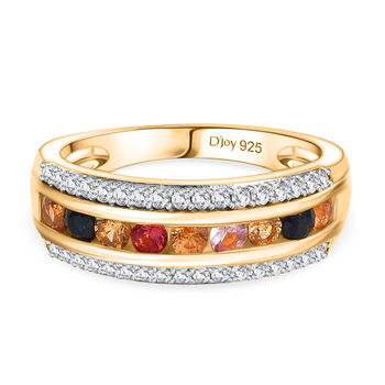 D'Joy AA mehrfarbiger Saphir und Zirkon Ring - 1,16 ct.