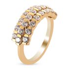 LUSTRO STELLA Hergestellt mit ZIRKONIA Cluster Ring 925 Silber 585 Vergoldet (Größe 16.00) ca. 2,25 ct image number 3