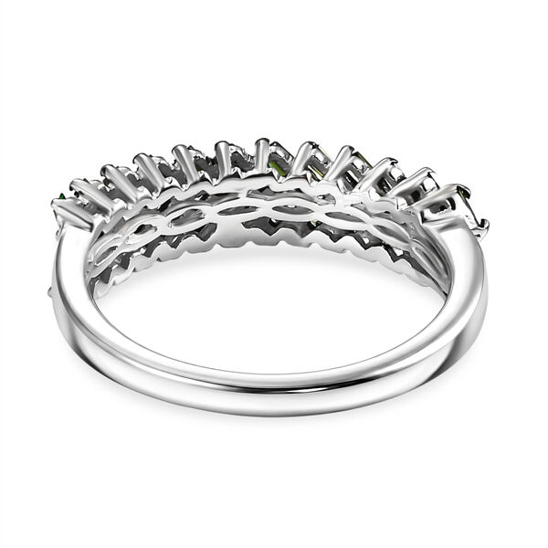 D'Joy Gr&uuml;ner Diamant Ring 925 Silber Rhodiniert (Gr&ouml;&szlig;e 17.00) ca. 0.50 ct image number 5