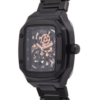 Reiner Edelstahl IP-Schwarz-Plattierung Uhren 20 cm ca. 128,00g