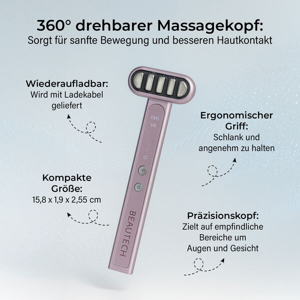 BEAUTECH Gesichts- und Augenmassageger&auml;t 360-Grad mit EMS-Technologie image number 3