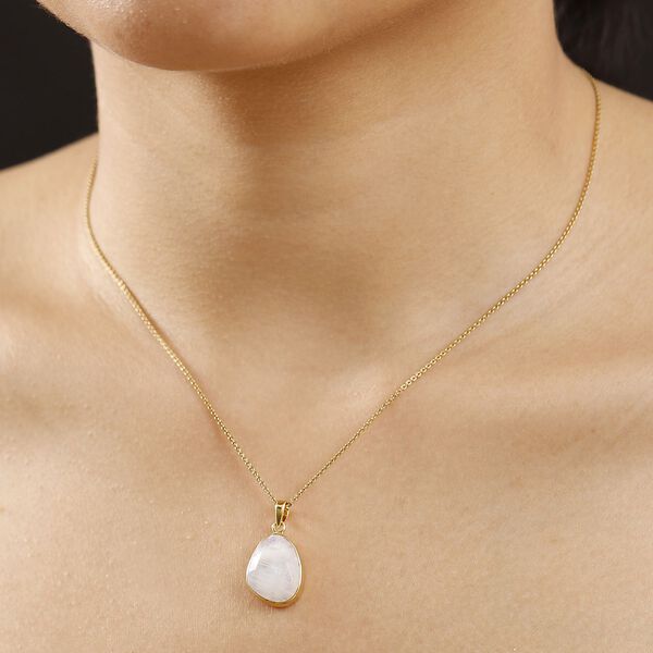 Regenbogen Mondstein Anhänger - 8,54 ct, image number 3