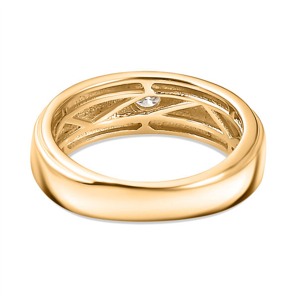 Moissanit Ring, 925 Silber vergoldet - 0,16 ct. image number 6