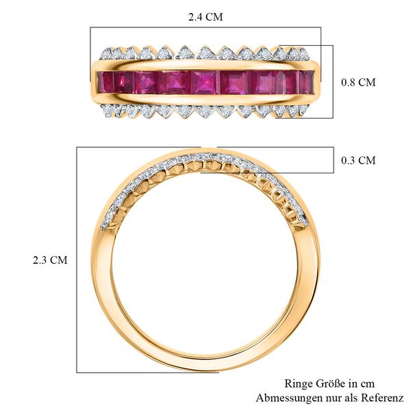 Afrikanischer Rubin und Moissanit Ring - 2,6 ct. image number 7