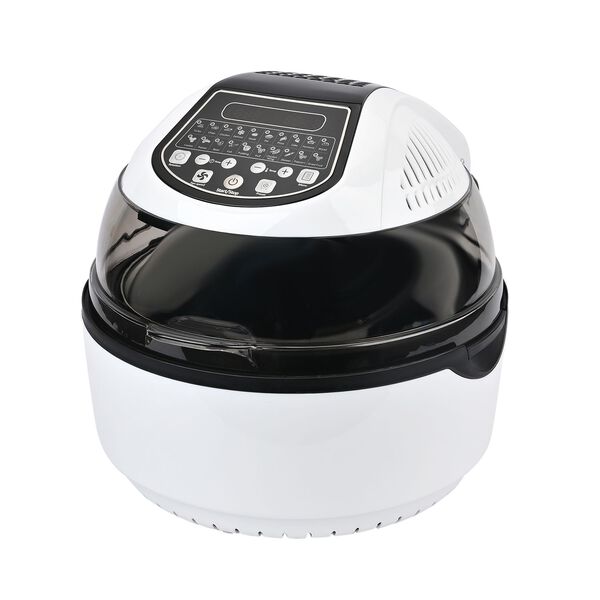 20 in 1 Hei&szlig;luftfritteuse, schwarz-wei&szlig;