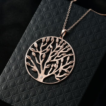 EverTrue Anh&auml;nger mit Diamantakzent und 50cm Kette in Ros&eacute;goldton