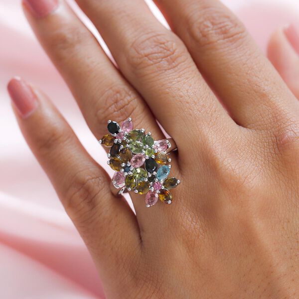 Nat&uuml;rlicher Mehrfach-Turmalin-Ring image number 3