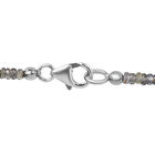 Natürliche Parti-Saphir-Halskette, 50 cm, 925 Silber platiniert, 49,00 ct. image number 4