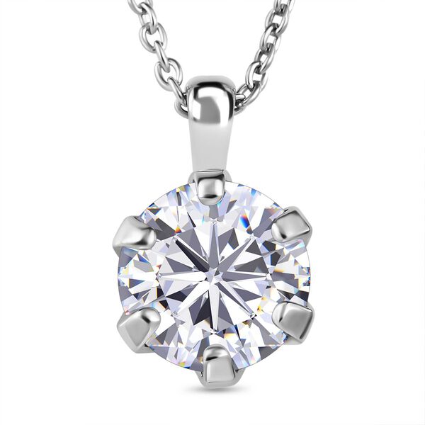 Funkelnde Königin - Moissanit Anhänger mit Kette - 3,50 ct. image number 0