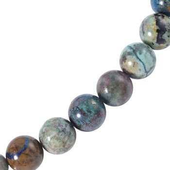 AAA Chrysokoll, Roter Granat Halskette ca. 50 cm 925 Silber rhodiniert ca. 388.09 ct