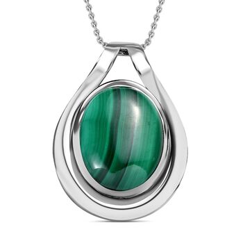 Malachit Schmuckset Edelstahl ca. 18.00 ct