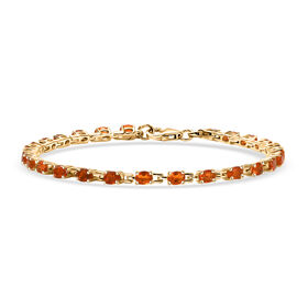 D'Joy AAA Blaze Feueropal Armband ca. 19 cm 925 Silber 750 Gelbgold Vermeil ca. 2,99 ct.