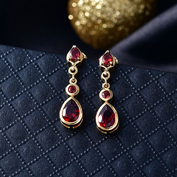 EverTrue Mosambik Granat Ohrringe - 2,42 ct.