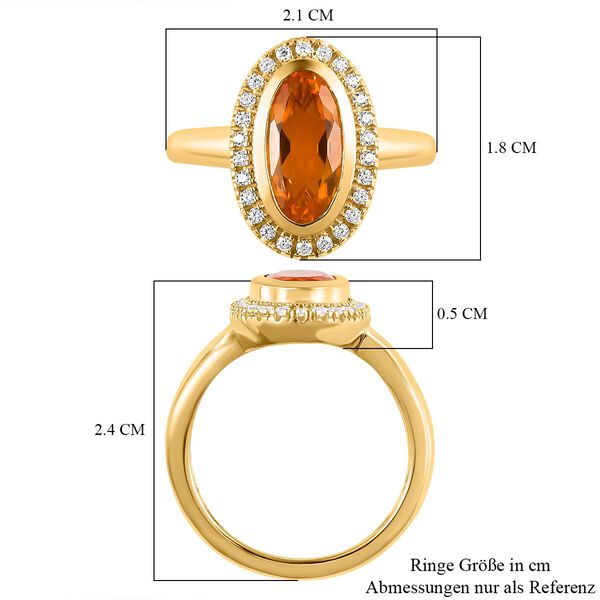 Purpurroter Feueropal, 925 Silber Gelbgold Vermeil, ca. 1.79 ct image number 7