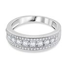 LUSTRO STELLA - Weißer Zirkonia Ring 925 Silber rhodiniert (Größe 18.00)