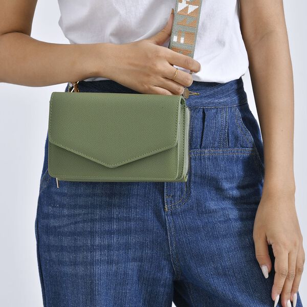 Modische Sling-Crossbody-Tasche mit RFID-Schutz, Grün image number 14